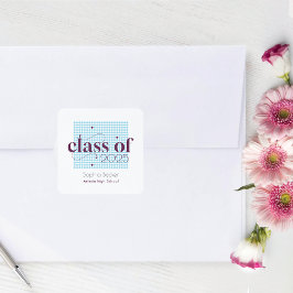 ブルーブルゴーニュモダンー卒業キャップパターン スクエアシール