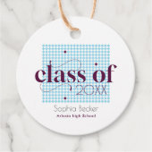 ブルーブルゴーニュモダンー卒業キャップパターン フェイバータグ (正面)