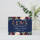 ブルーブルゴーニュ水彩フローララブザデーを保存 案内ポストカード (スタンド正面)