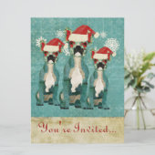 ブルーブルドフランスのッグスホリデー招待状 招待状 (スタンド正面)