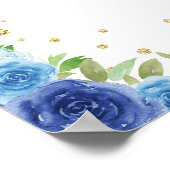 ブルーブルネットヘアガールバースデーパーティーへようこそ ポスター (角)