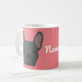 ブルーブルフランスのドッグコーヒーマグ コーヒーマグカップ (正面左)