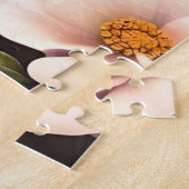 ブルーブルフランスのドッグ&フラワーズ ジグソーパズル (側面)