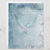 ブルーブルーシャビースクラップブック紙 (正面/裏面)