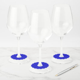 ブルーブルースカロップワイングラスラベル ワイングラスタグ