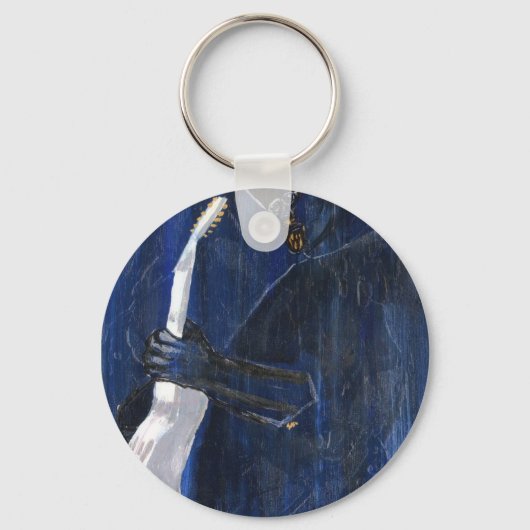 ブルーブルース・ギター絵画選手のアクリル キーホルダー (正面)