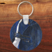 ブルーブルース・ギター絵画選手のアクリル キーホルダー (正面)