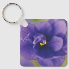 ブルーブルーブルームーブリーミングフラワーズオブバイオレットSaintpaulia キーホルダー