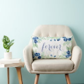 ブルーブルーベリーミッドサマー素朴結婚ズフォーエバー ランバークッション (椅子)