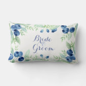 ブルーブルーベリーミッドサマー素朴結婚ズフォーエバー ランバークッション (裏面)