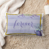 ブルーブルーベリーミッドサマー素朴結婚ズフォーエバー ランバークッション (ブランケット)