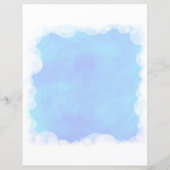 ブルーブレンドホワイトバブルクラウドスクラップブック紙 (裏面)