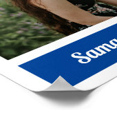 ブルーブロモダンック写真卒業ポスター ポスター (角)