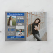 ブルーブロモダンック5写真卒業 招待状 (内部)