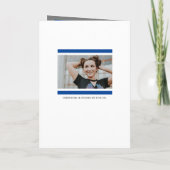 ブルーブロモダンック5写真卒業 招待状 (裏面)