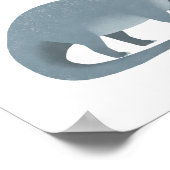 ブルーブロントサウルス恐竜の壁アートポスター ポスター (角)