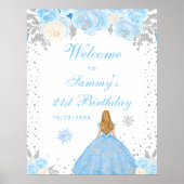 ブルーブロンドヘアガールバースデーパーティーへようこそ ポスター (正面)