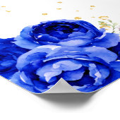 ブルーブロンドヘアプリンセス誕生日ウェルカム ポスター (角)