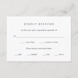 ブルーブーケ | フローラ結婚の食事の選択RSVP 出欠カード