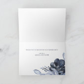 ブルーブーケ | 水彩フローラありがとう サンキューカード (内部)
