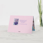 ブルーブージーウォーターカラーバラフローラ誕生日カード カード (裏面)