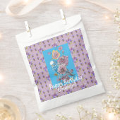 ブルーブージーウォーター色フローラガールズフェイバーバッグ フェイバーバッグ (クリップ留めされた状態)