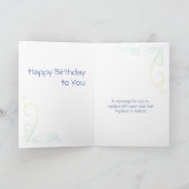 ブルーブーツキアート誕生日カード カード (内部)