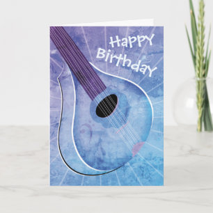 ブルーブーツキアート誕生日カード カード