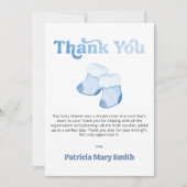 ブルーブーティーボーイベビーシャワーサンキューカード サンキューカード (正面)