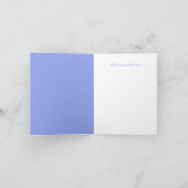 ブルーブーティーボーイ赤ちゃんシャワー サンキューカード (内部)