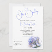 ブルーブーティーボーイ赤ちゃんシャワー 招待状 (正面)