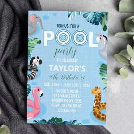 ブループクールールボーイ誕生日招待状 招待状