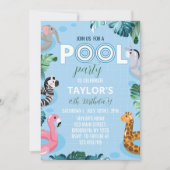 ブループクールールボーイ誕生日招待状 招待状 (正面)