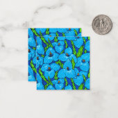 ブループヤフラワーズボタニカルトロピカルフローラ ノートカード (正面/裏面インサイチュ)