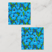 ブループヤフラワーズボタニカルトロピカルフローラ ノートカード (正面/裏面)