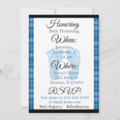 ブループライドその男の子ベビーシャワー招待状 招待状 (裏面)