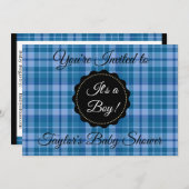 ブループライドその男の子ベビーシャワー招待状 招待状 (正面/裏面)
