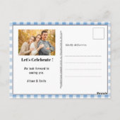 ブループライド父の日の写真BBQ招待状 ポストカード (裏面)