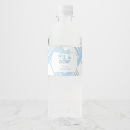 ブループライド赤ちゃんシャワーの男の子 ペットボトルラベル (正面)