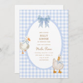 ブループライド間抜けグースコケット誕生日 招待状 (正面/裏面)