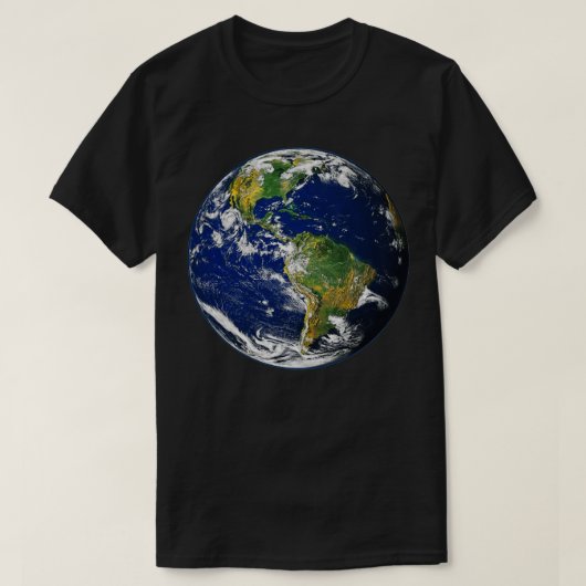 ブループラネットアース宇宙 Tシャツ (デザイン正面)