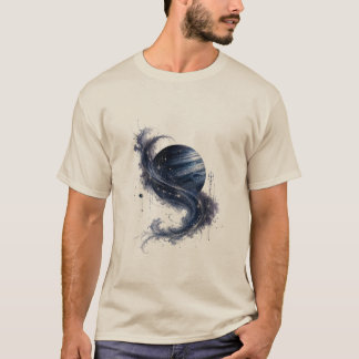 ブループラネットコズミックスワール メンズTシャツ | セレストियल Tシャツ