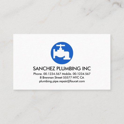 ブループラムウォータードロップサイネージ 名刺 (裏面)