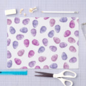 ブループラムパープルウォーターカラーイースターエッグ 薄葉紙 (クラフト)