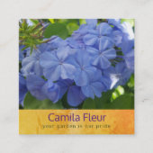 ブループランバゴ植物名刺 スクエア名刺 (正面)