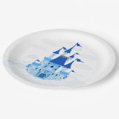 ブループリンセスキャッパーソナライズされたスガーリール ペーパープレート (アングル)