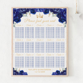 ブループリンセスクインセアニラ15テーブル座席表 ポスター