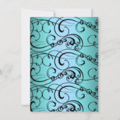 ブループリンセススウィート16誕生日招待状 招待状 (裏面)