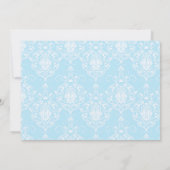 ブループリンセスドレスをテーマにした誕生日の招待状 招待状 (裏面)