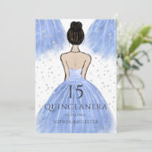 ブループリンセスドレスウィンターワンダーランドキンセアニェラ 招待状 (スタンド正面)